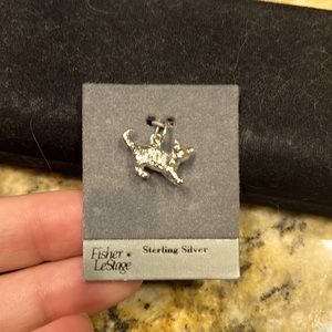 Cat charm sterling silver